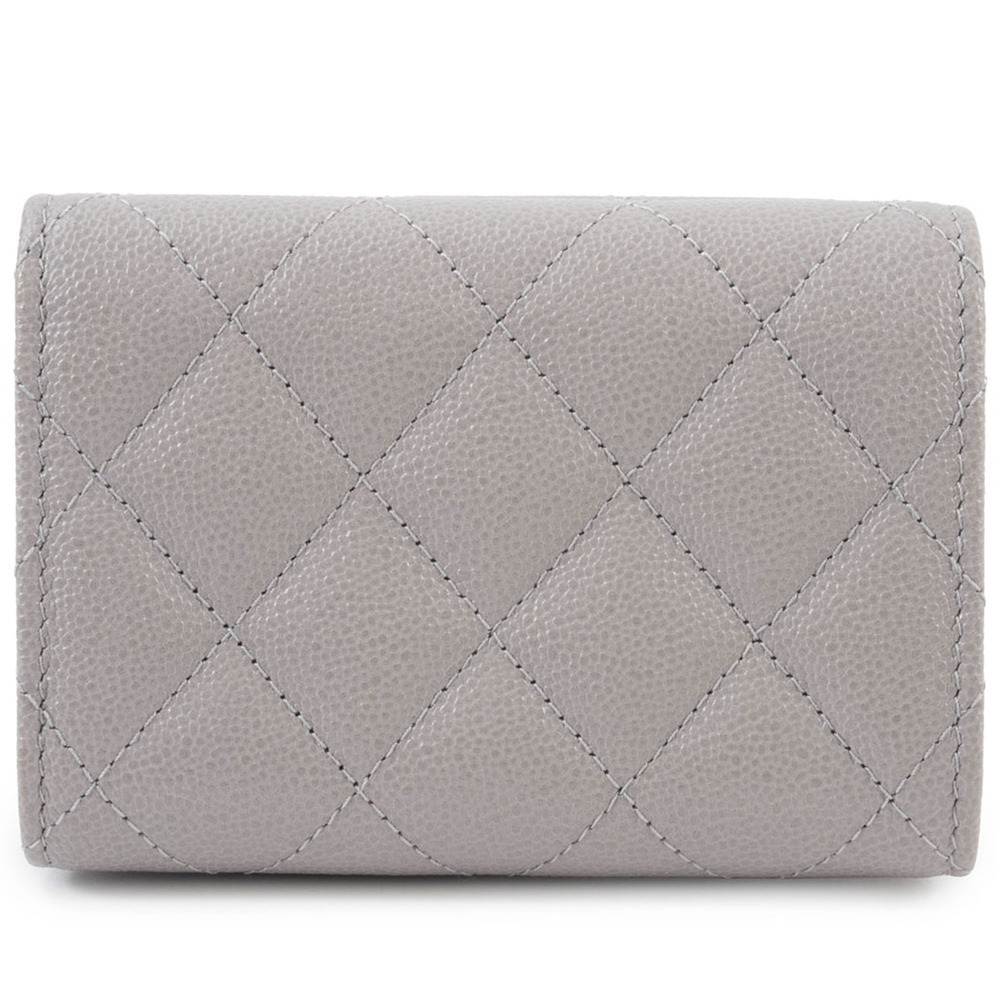 CHANEL Authentic Gray Caviar Leather Wallet - Picture 3 of 16